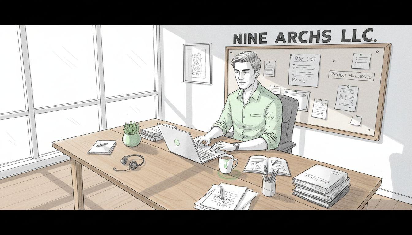 Business owner preparing virtual assistant task list