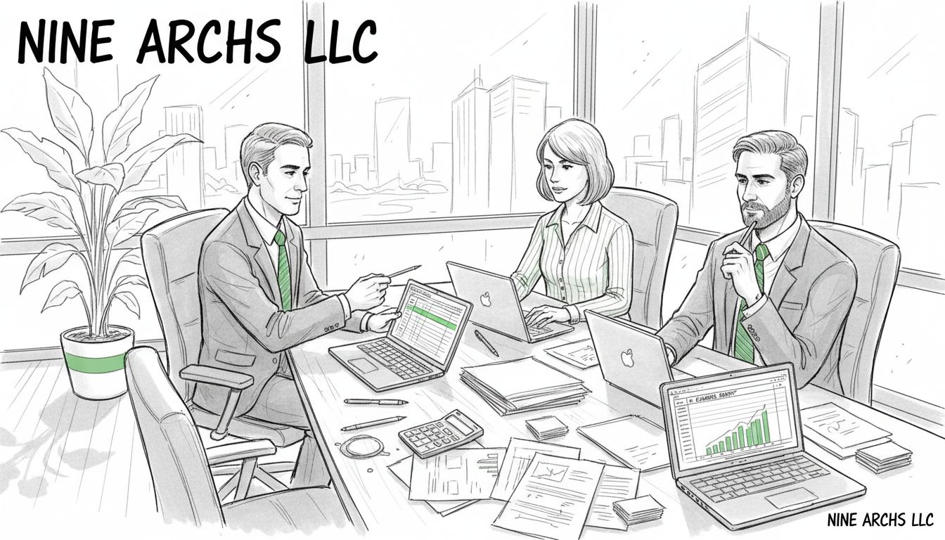 Team discussing in-house and outsourced cost data