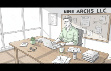 Business owner preparing virtual assistant task list