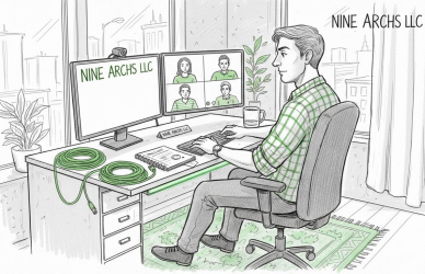 IT specialist providing remote tech support