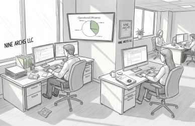 Back office staff working on operational tasks